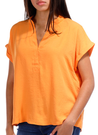 Thumbnail 4: Jolie & Joy Jolie & Joy Juniors Solid Split Neck Short Sleeve Top 