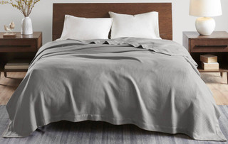Thumbnail 4: Madison Park Madison Park Solid Egyptian Cotton Blanket 