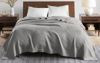 Thumbnail 4: Madison Park Madison Park Solid Egyptian Cotton Blanket 