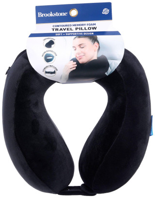 Thumbnail 1: Brookstone Brookstone Contoured Memory Foam Travel Pillow 