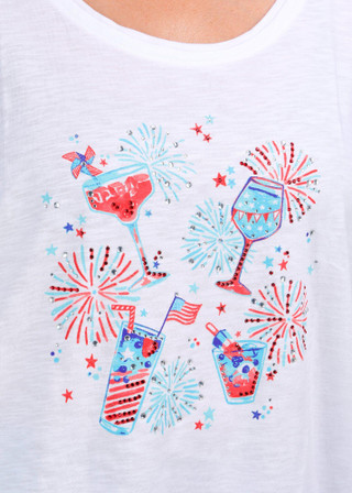 Thumbnail 2: Coral Bay Coral Bay Plus Embellished Scoop Neck Short Sleeve T-Shirt 