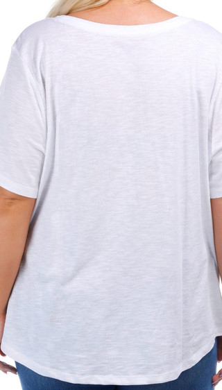 Thumbnail 3: Coral Bay Coral Bay Plus Embellished Scoop Neck Short Sleeve T-Shirt 