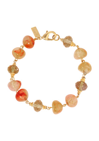 Thumbnail 1: 1928 Jewelry 1928 Jewelry Gold Tone Topaz Bead Bracelet 