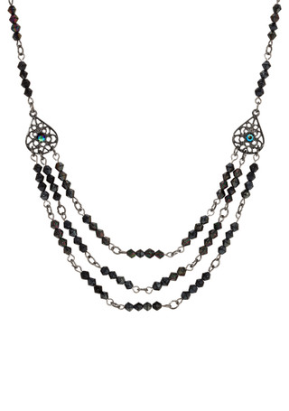 Thumbnail 1: 1928 Jewelry 1928 Jewelry Beaded Swag Filigree Necklace 