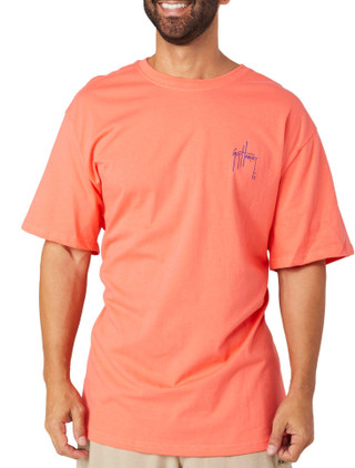 Thumbnail 1: Guy Harvey Guy Harvey Mens Palm Silos Graphic Short Sleeve T-Shirt 