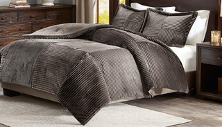 Thumbnail 1: Madison Park Madison Park Jackson Plush Down Alternative Comforter Set 