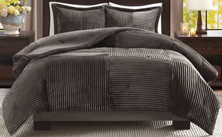 Thumbnail 3: Madison Park Madison Park Jackson Plush Down Alternative Comforter Set 
