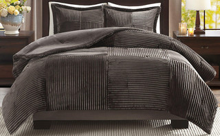 Thumbnail 4: Madison Park Madison Park Jackson Plush Down Alternative Comforter Set 