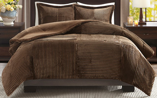 Thumbnail 3: Madison Park Madison Park Jackson Plush Down Alternative Comforter Set 