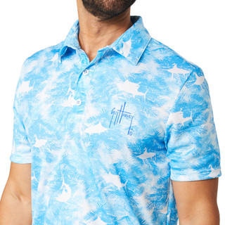 Thumbnail 3: Guy Harvey Guy Harvey Men's Urban Palms Polo Shirt 