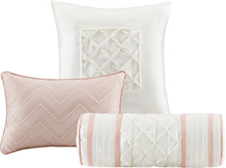 Thumbnail 8: Madison Park Madison Park Laurel Blush 7-pc. Comforter Set 