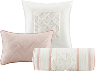 Thumbnail 9: Madison Park Madison Park Laurel Blush 7-pc. Comforter Set 