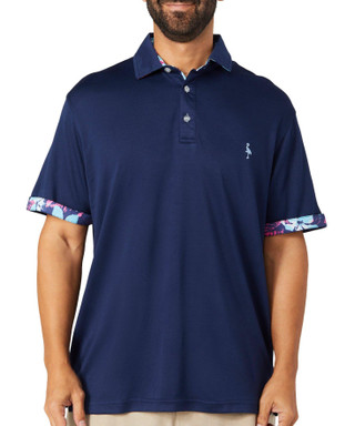 Thumbnail 1: TAILORBYRD Tailorbyrd Mens Tropical Border Pique Golf Polo Shirt 