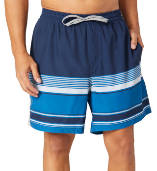 Thumbnail 1: Reel Life Reel Life Mens Blue Tidal Stripe 6 in. Swim Trunks 