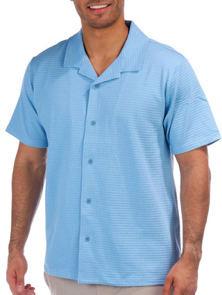 Thumbnail 4: Ocean Current Ocean Current Mens Short Sleeve Vessel Button Down Shirt 
