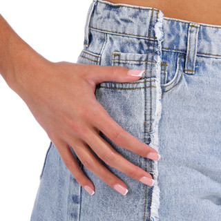 Thumbnail 2: Indigo Rein Indigo Rein Juniors Double Seam Frayed Denim Shorts 