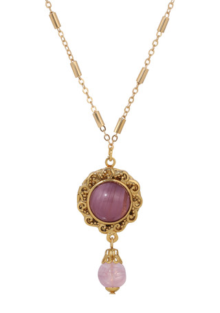 Thumbnail 1: 1928 Jewelry 1928 Jewelry Glass Stone & Bead Pendant Necklace 
