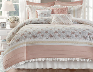 Thumbnail 4: Madison Park Madison Park Dawn 9 pc Comforter Set 