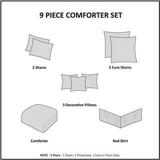 Thumbnail 47: Madison Park Madison Park Dawn 9 pc Comforter Set 