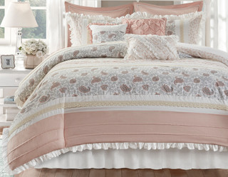 Thumbnail 4: Madison Park Madison Park Dawn 9 pc Comforter Set 
