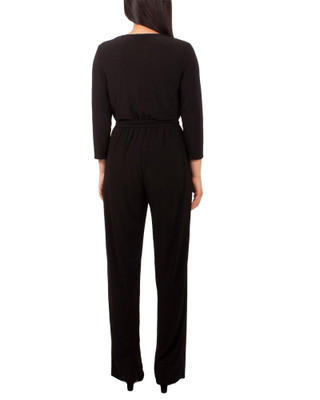 Thumbnail 2: NY COLLECTION NY Collection Womens Petite 3/4 Sleeve Belted Jumpsuit 