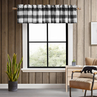 Thumbnail 2: Eddie Bauer Eddie Bauer Canyon Plaid Pole Top Valance  86x15 