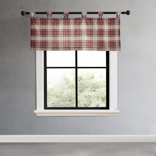 Thumbnail 1: Eddie Bauer Eddie Bauer Edgewood Plaid Tab Top Valance 20x15 