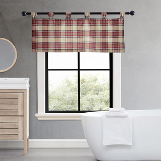 Thumbnail 3: Eddie Bauer Eddie Bauer Edgewood Plaid Tab Top Valance 20x15 
