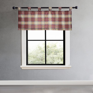 Thumbnail 1: Eddie Bauer Eddie Bauer Edgewood Plaid Tab Top Valance 20x15 