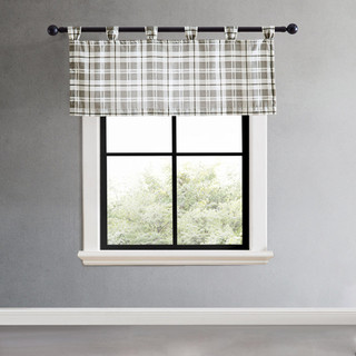 Thumbnail 1: Eddie Bauer Eddie Bauer Fall Creek Plaid Tab Top Valance 50x20 