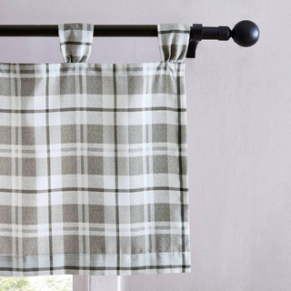 Thumbnail 6: Eddie Bauer Eddie Bauer Fall Creek Plaid Tab Top Valance 50x20 