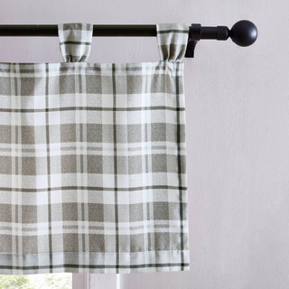 Thumbnail 6: Eddie Bauer Eddie Bauer Fall Creek Plaid Tab Top Valance 50x20 