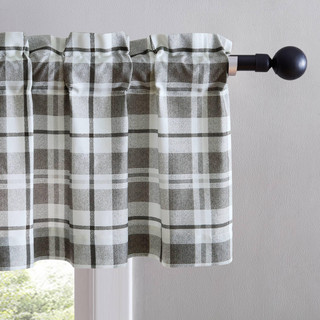Thumbnail 6: Eddie Bauer Eddie Bauer Fall Creek Plaid Pole Top Valance 86x15 