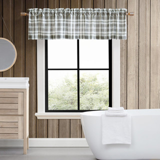 Thumbnail 3: Eddie Bauer Eddie Bauer Fall Creek Plaid Pole Top Valance 86x15 
