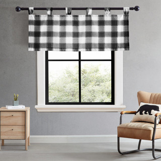Thumbnail 2: Eddie Bauer Eddie Bauer Canyon Plaid Tab Top Valance 50x20 