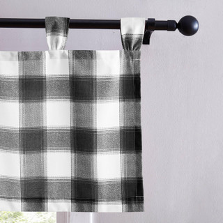 Thumbnail 6: Eddie Bauer Eddie Bauer Canyon Plaid Tab Top Valance 50x20 