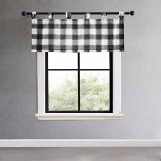 Thumbnail 1: Eddie Bauer Eddie Bauer Canyon Plaid Tab Top Valance 50x20 