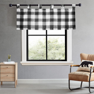 Thumbnail 2: Eddie Bauer Eddie Bauer Canyon Plaid Tab Top Valance 50x20 