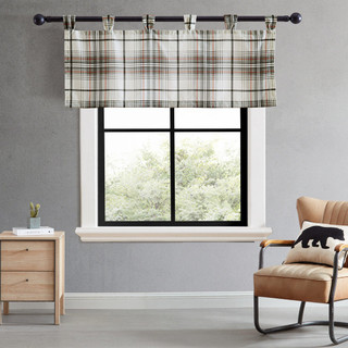 Thumbnail 2: Eddie Bauer Eddie Bauer Alder Plaid Tab Top Valance 86x15 