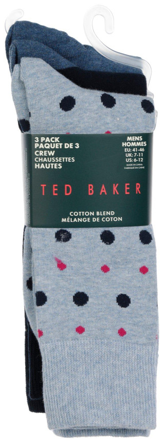 Thumbnail 1: TED BAKER Ted Baker Mens 3-Pr. Non-Terry Crew Socks 