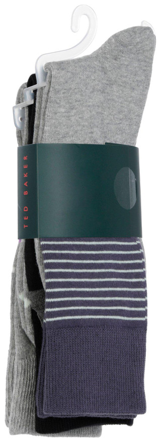 Thumbnail 2: TED BAKER Ted Baker Mens 3-Pr. Non-Terry Crew Socks 