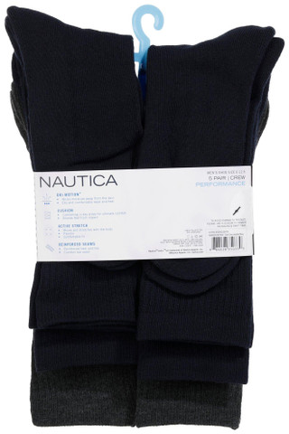 Thumbnail 2: Nautica Nautica Mens 5-Pr. Athletic Crew Socks 