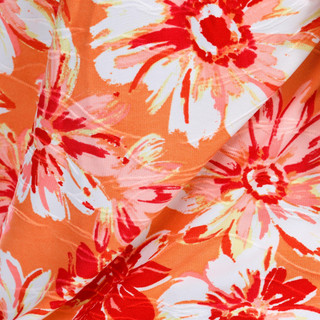 Thumbnail 6: Juniper + Lime Juniper + Lime Womens Floral Cold Shoulder Tie Top 