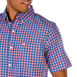 Thumbnail 2: Chaps Chaps Mens Short Sleeve Gingham Button Down Shirt 