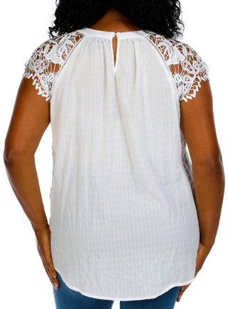 Thumbnail 2: LIV LOS ANGELES Liv Los Angeles Plus Embroidered Raglan Sleeve Top 