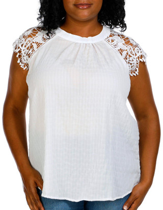 Thumbnail 1: LIV LOS ANGELES Liv Los Angeles Plus Embroidered Raglan Sleeve Top 