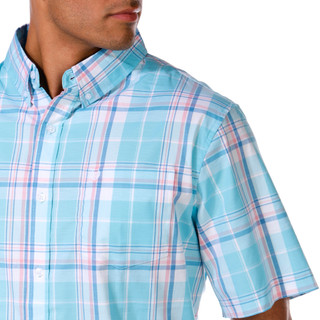 Thumbnail 2: Chaps Chaps Mens Short Sleeve Plaid Button Down Shirt 
