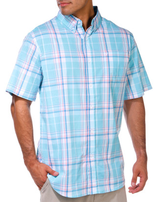 Thumbnail 4: Chaps Chaps Mens Short Sleeve Plaid Button Down Shirt 