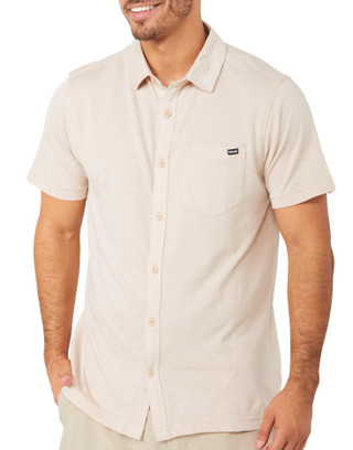 Thumbnail 1: Hurley Hurley Mens Dobby Knit Short Sleeve Button Down Shirt 
