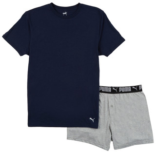 Thumbnail 1: Puma Puma Mens 2 Pc Knit Boxer & Tee Lounge Set 